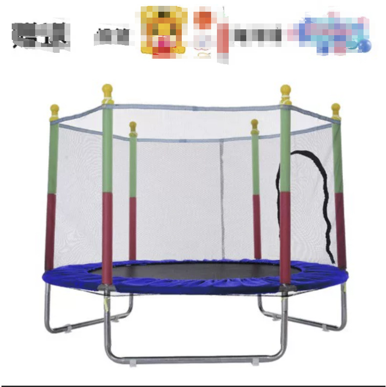 Trampoline Children's Indoor Household Trampoline Jumping Bed Children's Baby Rubbing Bed Household Small Mesh Protection Toy