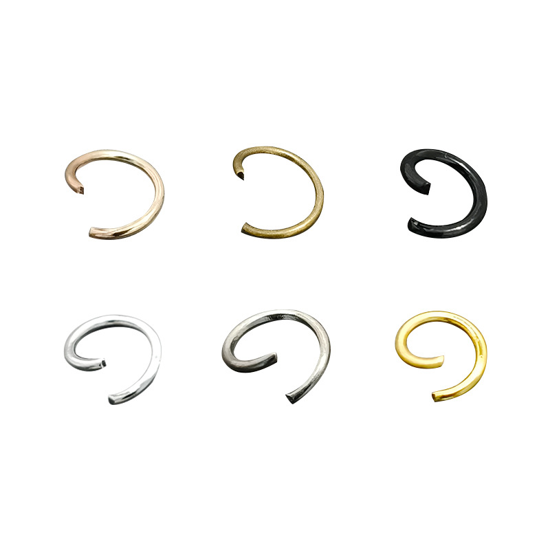 Iron open ring single ring plated gold silver round open ring diy jewelry closing buckle connection ring accessories