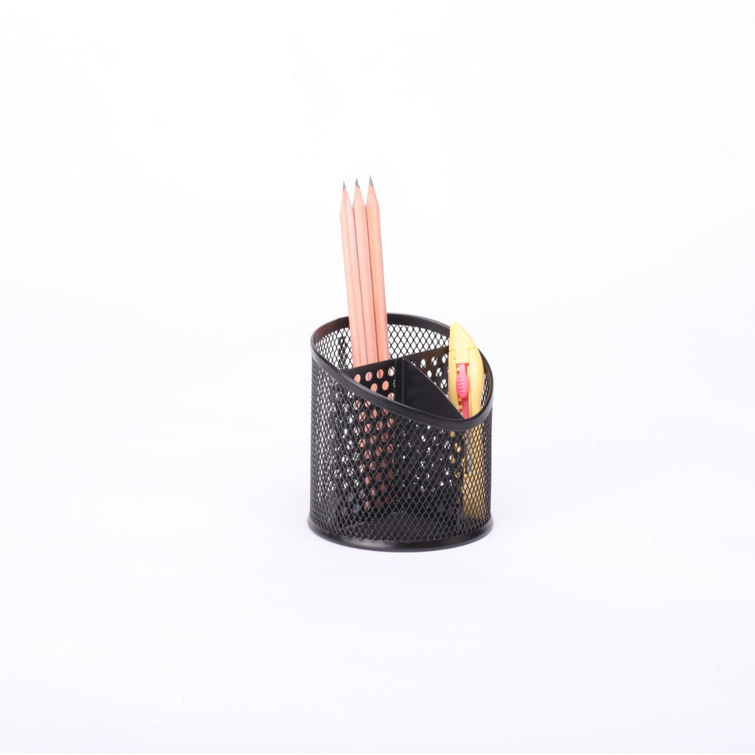 Creative Metal multi-grid pen holder multifunctional desktop stationery office supplies storage box wholesale grid hollow Pen Holder