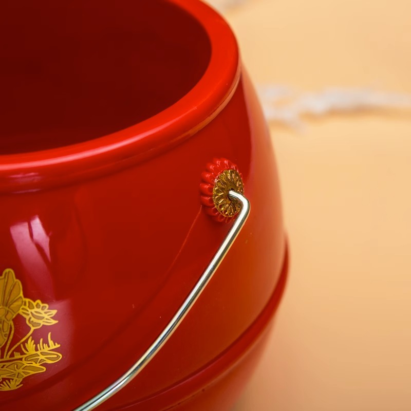 Wedding supplies children's bucket female bride Dowry wedding decoration wedding bucket red wedding toilet