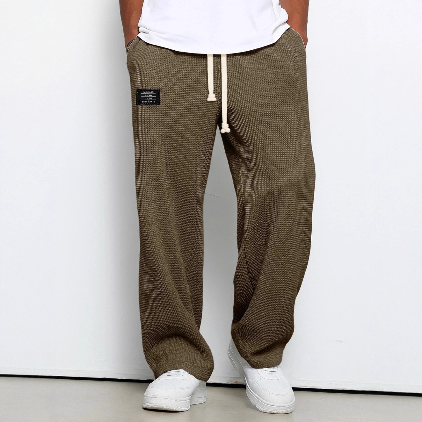 European and American Cross-Border Amazon Men's Spring and Autumn Trendy Loose Drape Straight-Leg Sweatpants Wide-Leg Sports Casual Long Pants