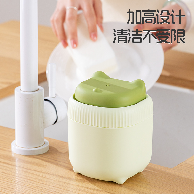Dishwashing Liquid Press Bottle Presser Bubble Box Kitchen Household Sponge Dishwashing Liquid Dispensing Press Bottle No
