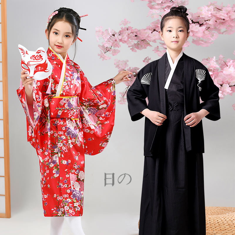New Girls Kimono Japanese Traditional Improved Printed Cardigan Pajamas Robe Small Flower Formal Kimono Suit Dropshipping