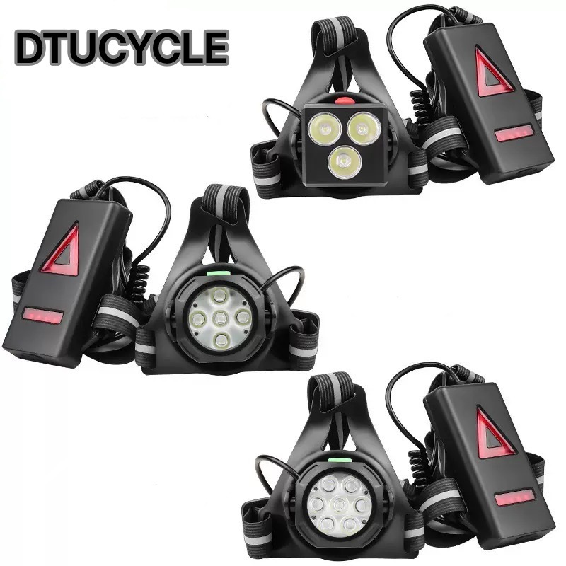 Ночной фонарь для бега, носимый свет для велоспорта, светодиодный многоцветный фонарь, красный предупредительный свет, USB перезаряжаемый фонарь для бега