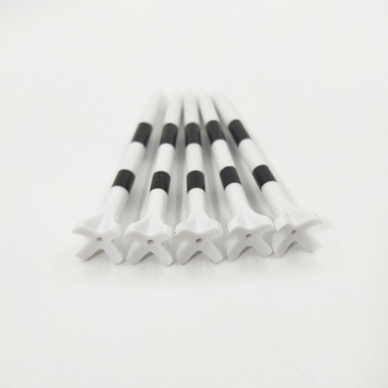 Plastic golf ball nail stripe printing multiple length specifications ball holder customizable color LOGO plastic nail