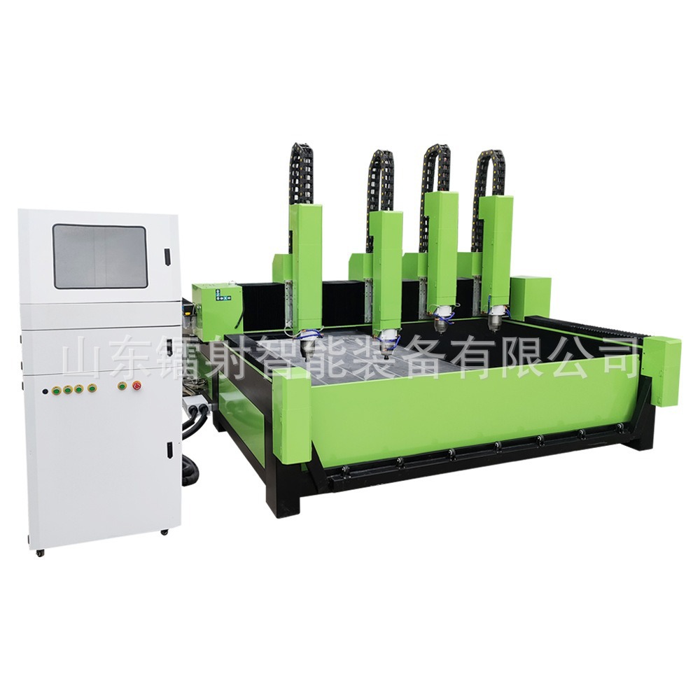 Four-Head Independent Heavy-Duty Stone Engraving Machine Tombstone Lettering Three-Dimensional Relief Marble Built-In Rotary Axis Cnc Machine