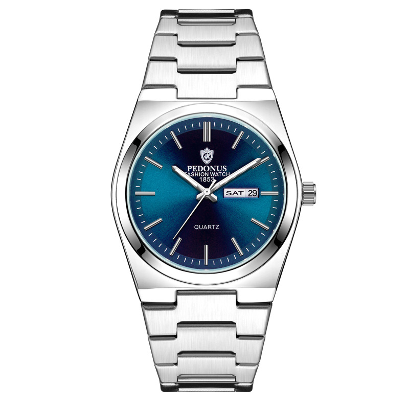 Pedonus New Ultra-Thin Men's Watch Waterproof Luminous Quartz Watch Live Broadcast Export Hot Model Dropshipping
