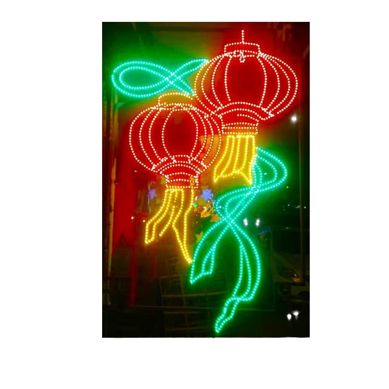 Factory Wholesale New Year's Day Street Light Pole Decorative Light Lantern Street Road Outdoor Landscape Lighting Lighting