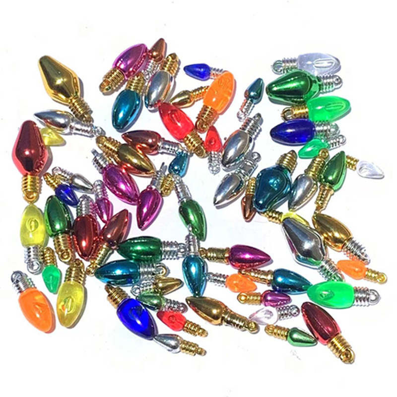 Color electroplated Ming stupid plastic will not shine mini light bulbs Christmas festive holiday decoration accessories small lamp beads