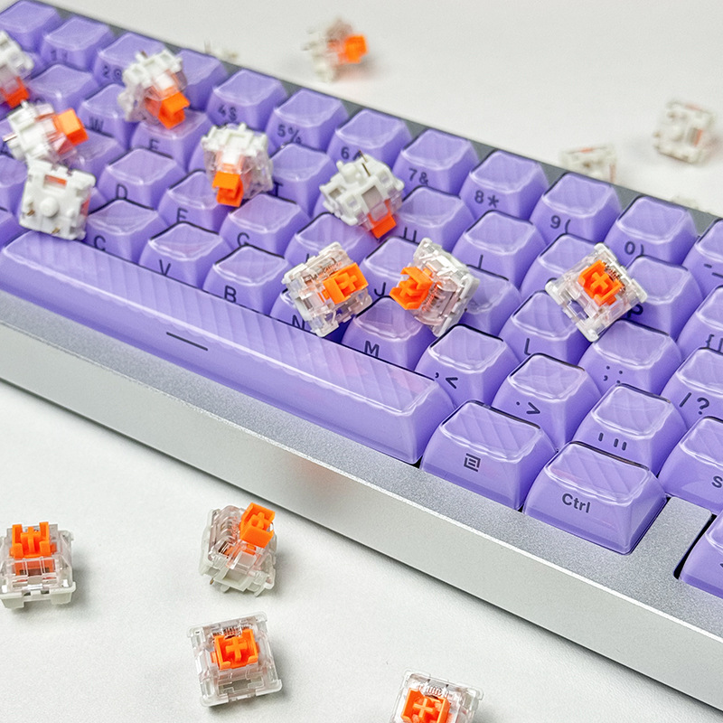 Wholesale In-Stock Milk Orange Switch 5-Pin Mechanical Keyboard DIY Linear Switch Custom Mahjong Sound Early Bottoming Design