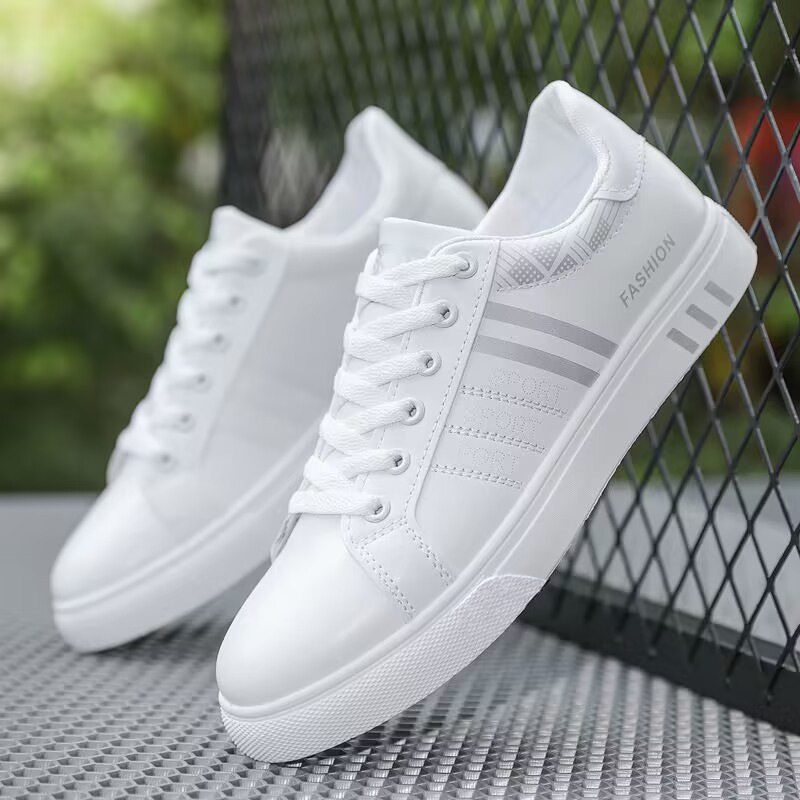 Summer Men's Shoes 2024 New Korean Style Versatile White Shoes Student Flats Shoes Men's Trbottomyy Sports and Casual Shoes