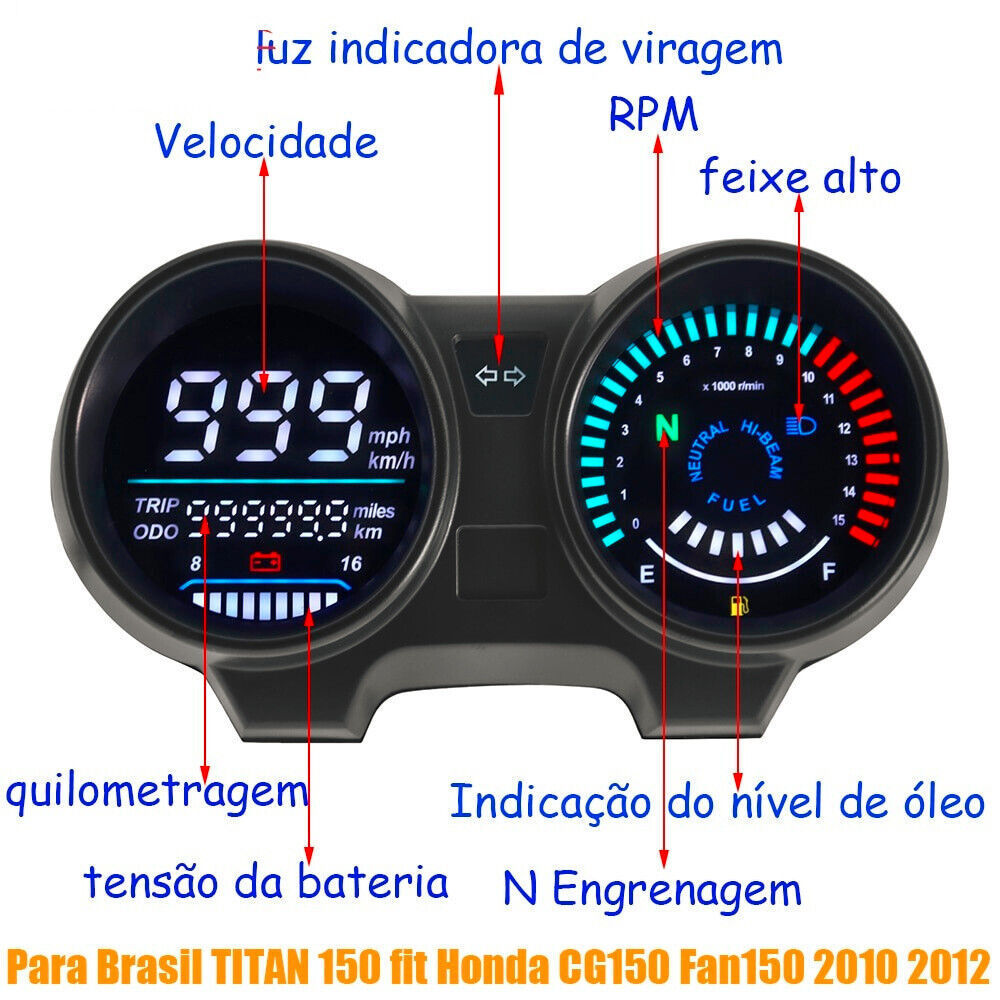 Latin American Digital Odometer Is Used for Brazilian Titan150 Titan Cg150 Fan150 Instrument