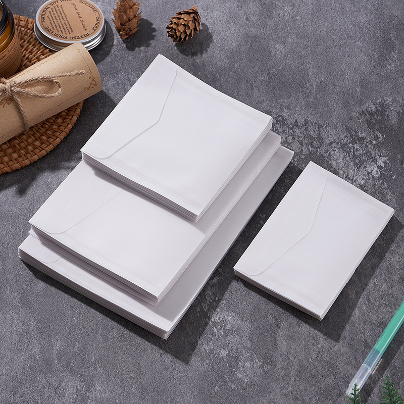 Ins Style Transparent Frosted Translucent Sulfuric Acid Paper Envelope Simple European Style Literary Postcard Business Invitation Letter Bag