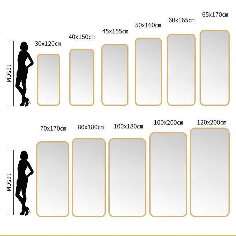 Full-Length Mirror Dressed Mirror Floor Mirror Home Wall-Mounted Bedroom Makeup Wall-Mounted Dormitory Stereo Fitting Mirror Ins Style