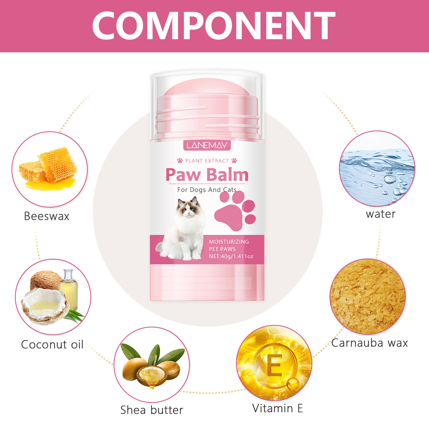 Cross-border Pet Foot Care Stick Dog Cat Paw Anti-chapped Moisturizing Cream Pet Care