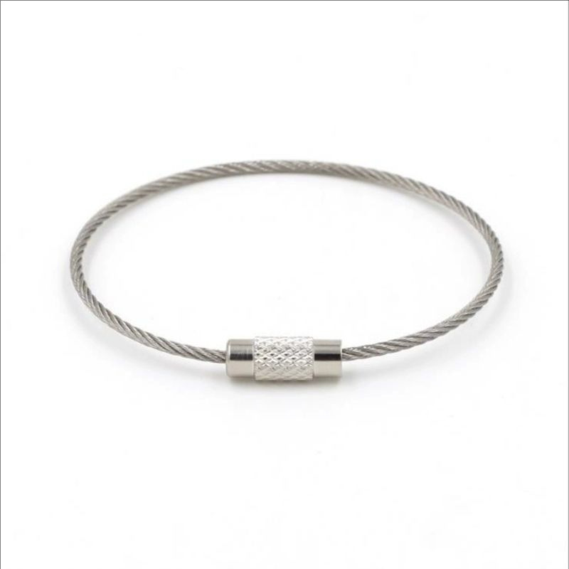 Manufacturer's In-Stock Multi-Size Stainless Steel Wire Rings, Wire Rope Keychains, Quick-Release Rings, Wire Chain Keychains