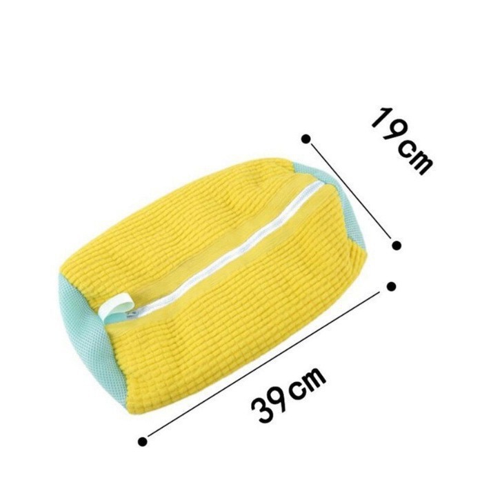 Amazon's Cross-Border Popular Lazy Artifact Shoe Washing Bag Cylindrical Polyester-Cotton Laundry Bag Shoe Protection Anti-Deformation Washing Bag
