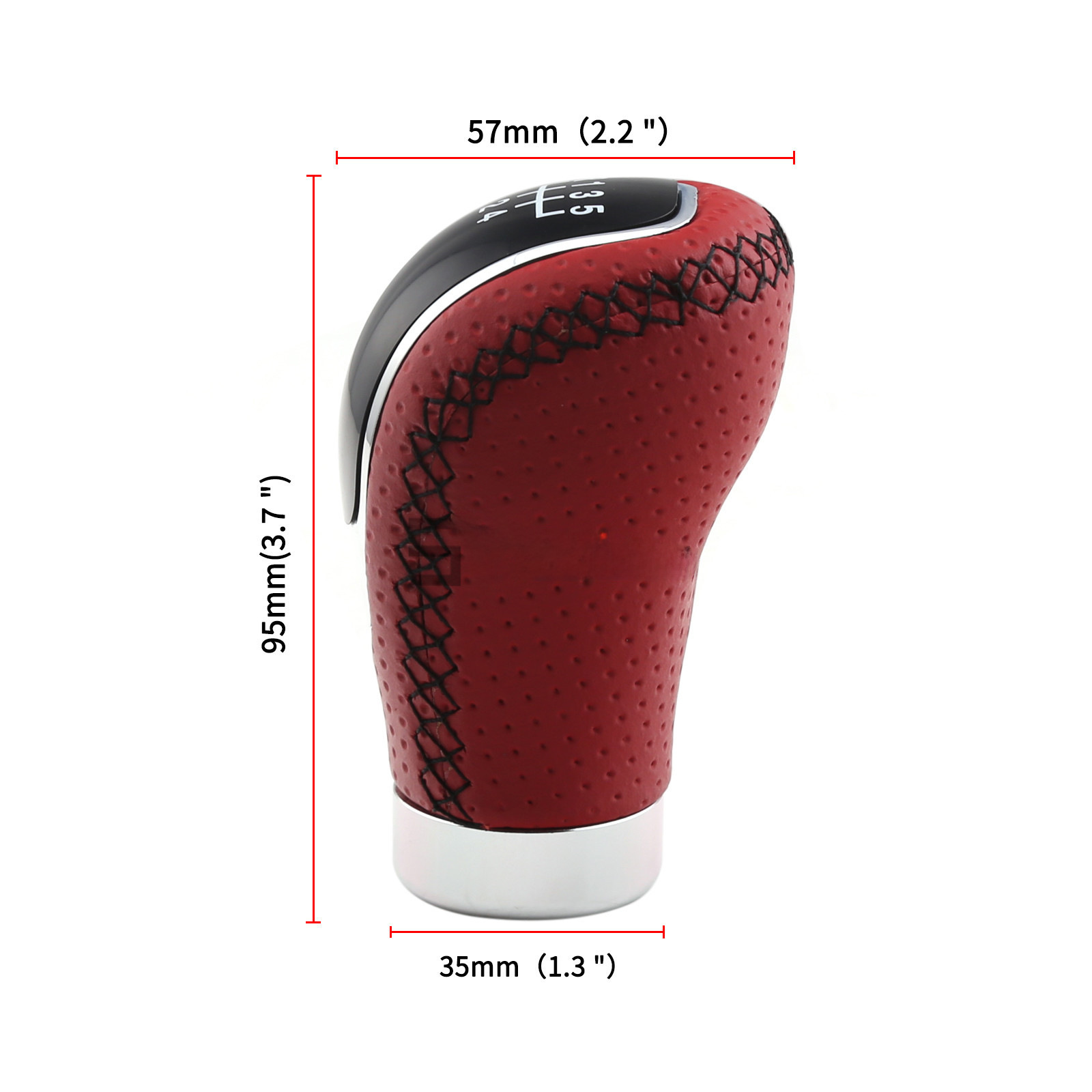 Car modification Universal 5-speed manual gear head with gear manual gear lever 5-speed manual leather gear handle head