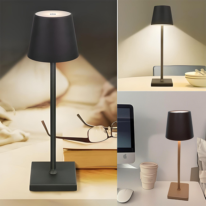 Light Luxury Personalized Decorative Table Lamp Nordic Living Room Reading Eye Protection Bedside Lamp Restaurant Bar Rechargeable Tall Lamp