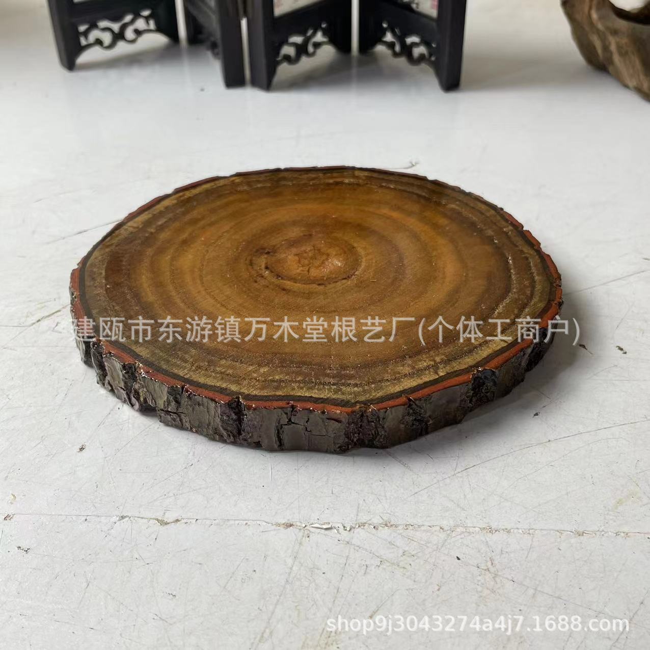 Natural Solid Wood Coaster Insulation Pad Wooden Root Carving Pad Anti-Scalding Pad Tea Ceremony Pad Base Handmade