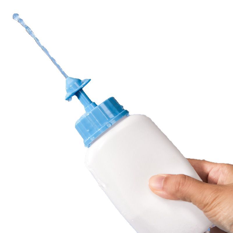 Nasal Rinse Device Direct Flushing Type Nasal Cavity Rinse Pot Manual Press Sinus Cleaning Portable Nasal Rinse Salt for Adults with Rhinitis