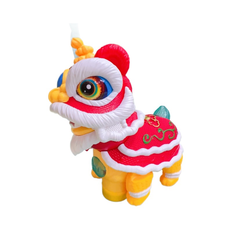 New National Trend Electric Sound and Light Swing Universal Lion Dance New Year Gift Lion Awakening Toy Lantern Festival Lantern Creative Gift