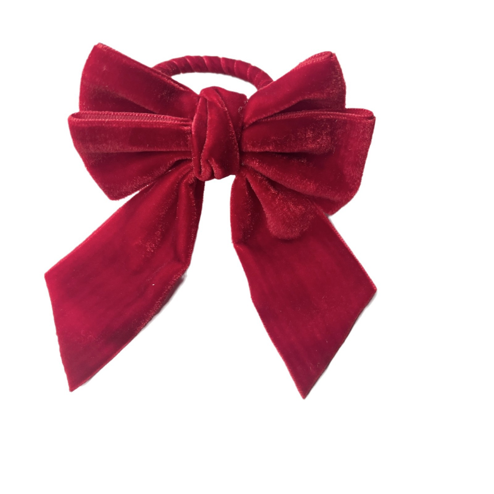 Cross-border new Christmas bow napkin ring flannel holiday napkin buckle red napkin ring paper towel ring wholesale