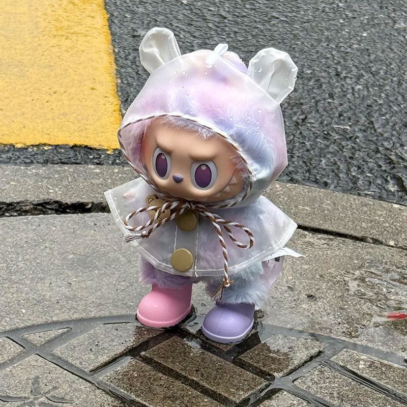 Clothing Only] Labubu Raincoat Third Generation High-Energy Clothing in Front of Labubu Doll Clothes Standing Accessories Set Clothing