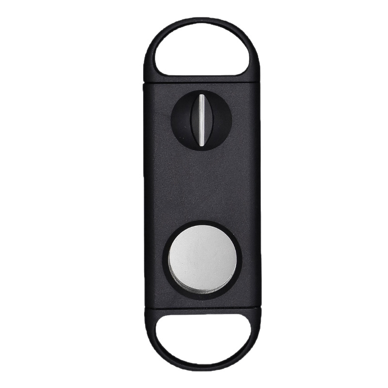 Portable plastic cigar scissors 2 in one cigar V-shaped flat scissors multifunctional stainless steel dual-purpose V-mouth cigar knife