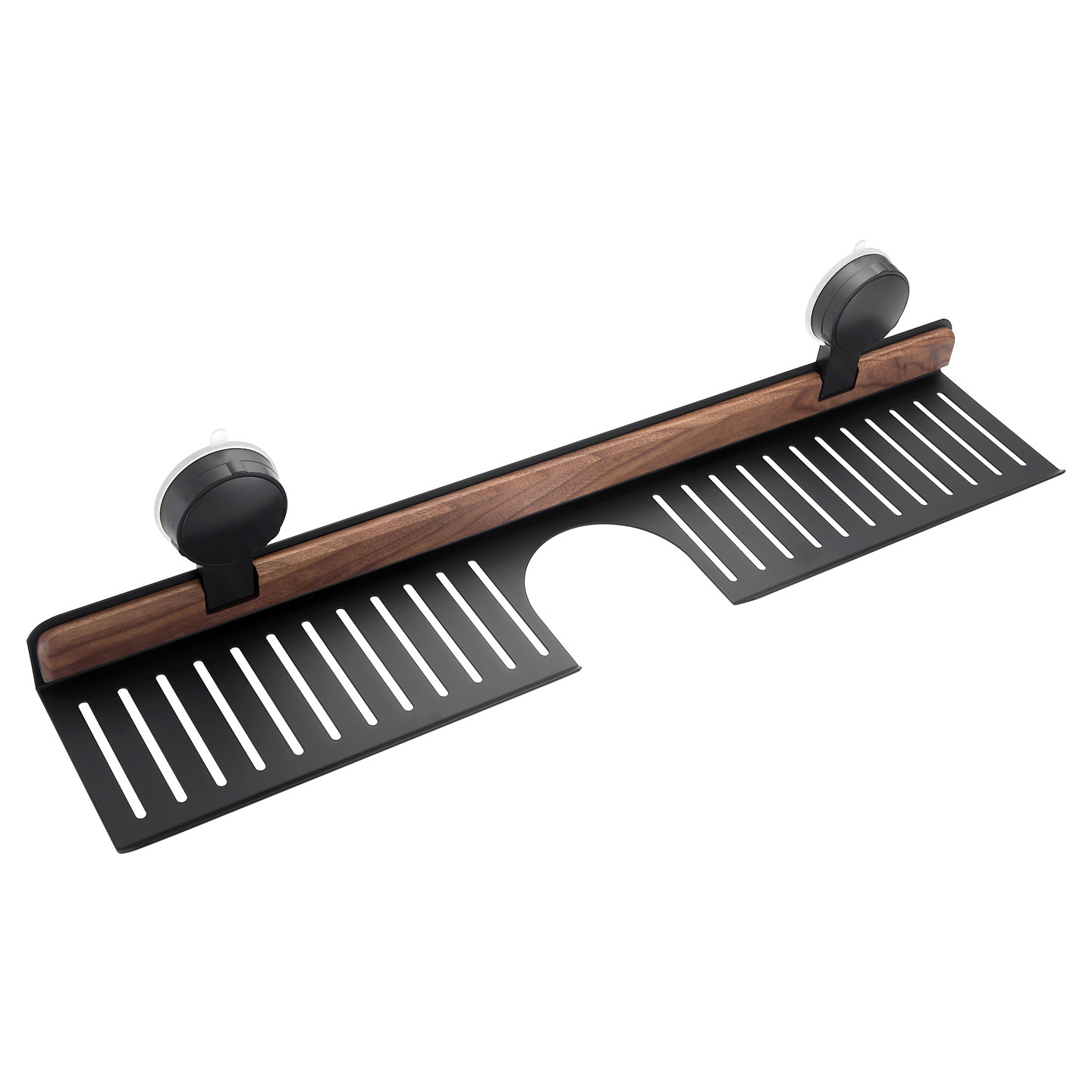 Walnut Suction Cup Faucet Storage Rack Bathroom Punch-Free Wall-Mounted Bathroom Sink Washbasin Storage Rack