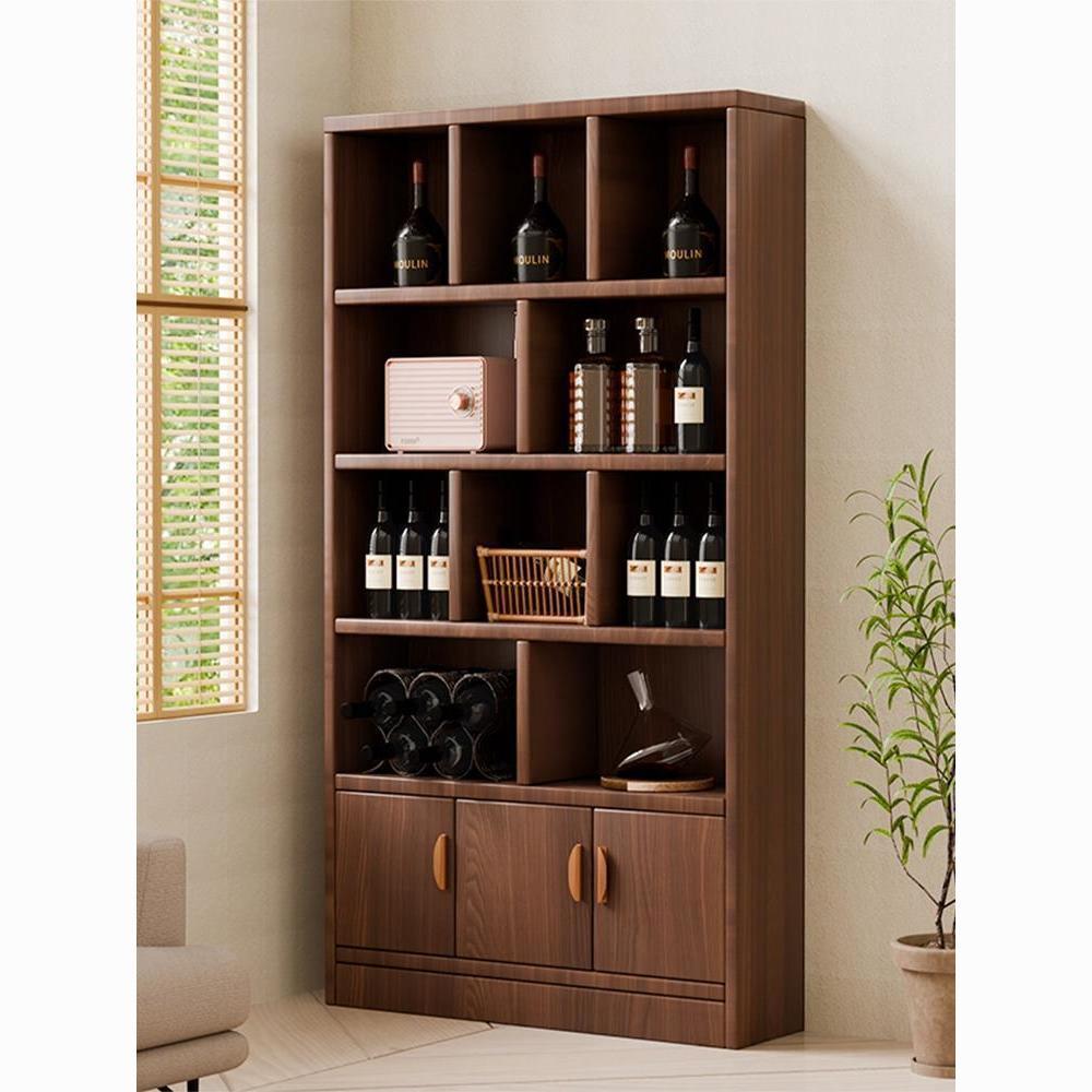 Шкаф для вина из массива дерева, хранение в гостиной, витрина, коммерческий, простой, маленький, входной шкаф, перегородка, стеллаж для вина