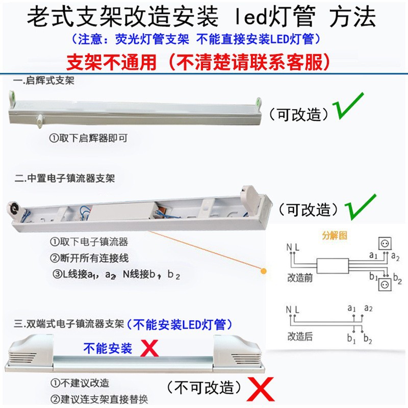 Fsl Foshan Lighting T8Led Double-Ended Power Supply Household Glass High-Transparency Lighting Tube 1.2m Energy-Saving Special Price