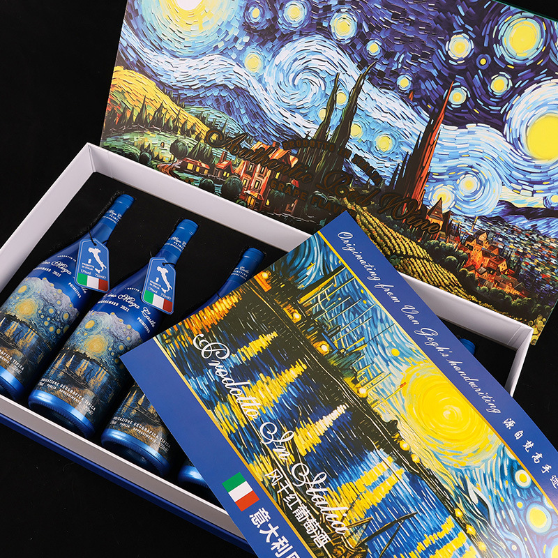 Italian Imported Dry Red Wine Air-dried Red Wine Manufacturers Wholesale Drop Shipping Free Shipping Gift Box Set Red Wine