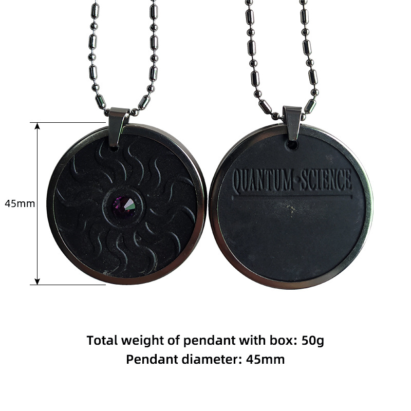 Cross-Border Negative Ion Energy Pendant Radiation Protection Ore Necklace Jewelry Energy Pendant Factory Wholesale
