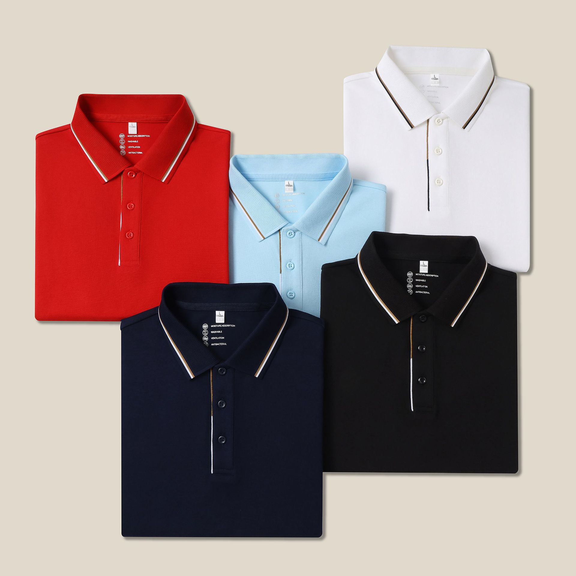 Long-Sleeved Polo Shirt Custom Thick 260g Lapel Work Clothes T-Shirt Group Activity Clothes Custom Logo Embroider