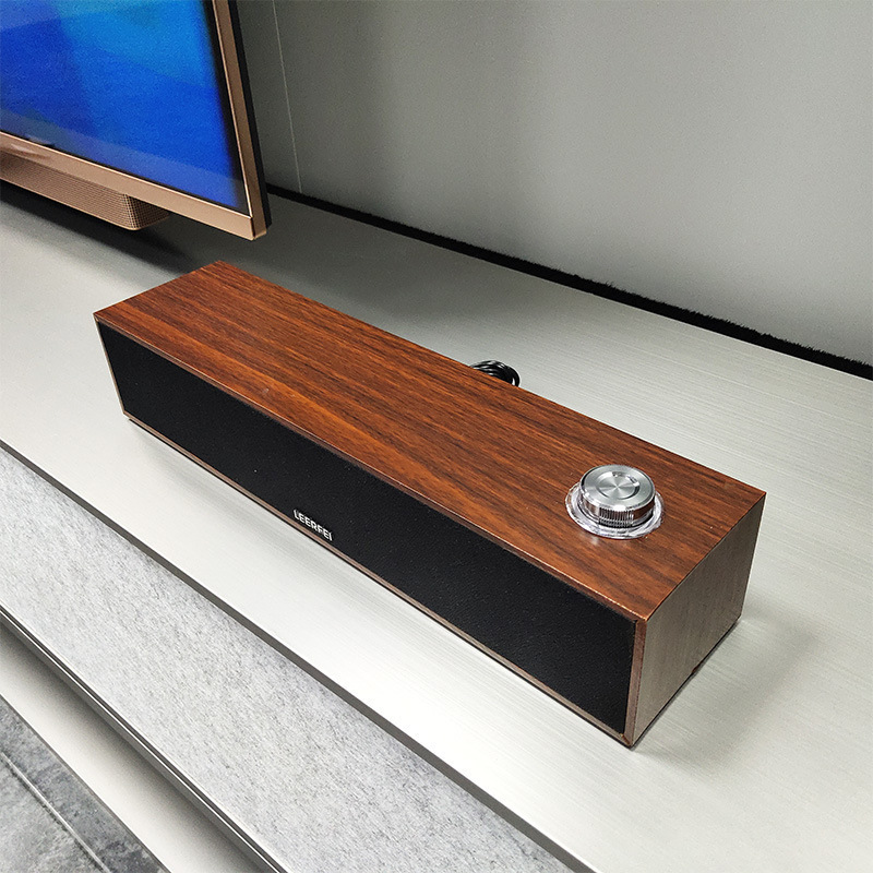 E350Mb Wired Bluetooth Audio Multimedia Computer Desktop Long Wooden Speaker Subwoofer Cross-Border Supply