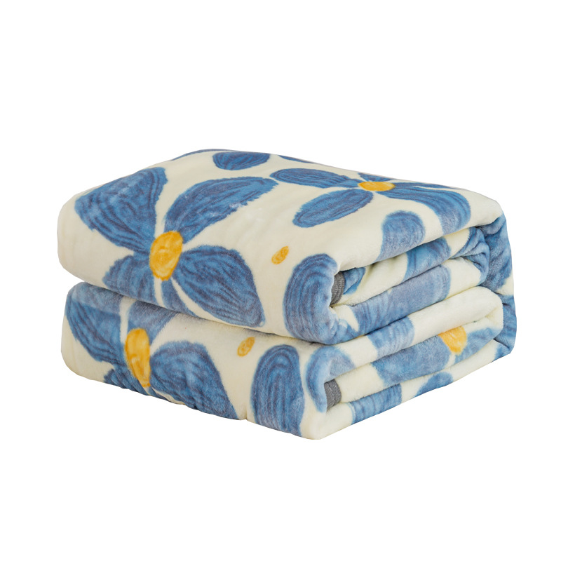 Blanket Thickened Milk Fleece Coral Fleece Flannel Sofa Blanket Office Lunch Break Air-conditioning Blanket Gift Blanket