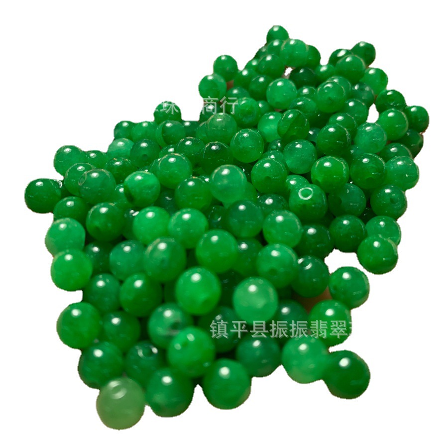 6mm dry green jade beads loose beads dry Green Iron Dragon DIY jewelry accessories Jade Buddha beads bracelet necklace accessories