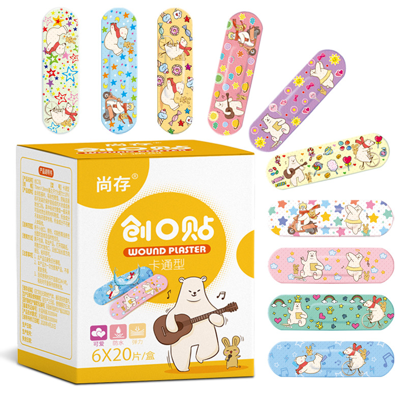 Manufacturer Shangcun Cartoon Cute Hemostatic Patch for Home Use Cute High-Looking Children and Adults Elastic Waterproof Band-Aid
