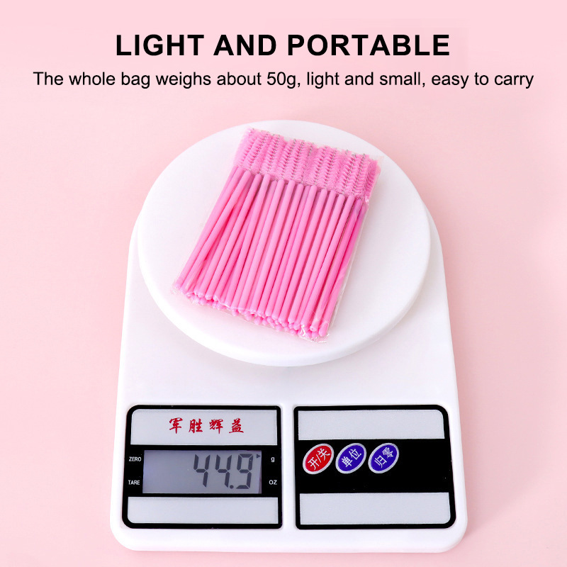 Cross-Border Eyelash Brush Multi-Color Portable Makeup Brush Eyebrow Brush Eyelash Comb Reusable Eyelash Grafting Tool Wholesale