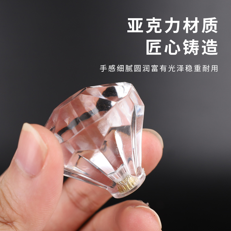 Transparent Acrylic Handle Diamond Crystal Handle Single Hole Wardrobe Drawer Handle Jewelry Box Pot Cover Handle