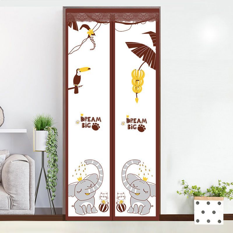 New High-End Thickened Air-Conditioning Door Curtain Partition Curtain to Prevent Air-Conditioning, Household Anti-Oil Fume Windshield, Transparent Magnetic Suction Without Punching