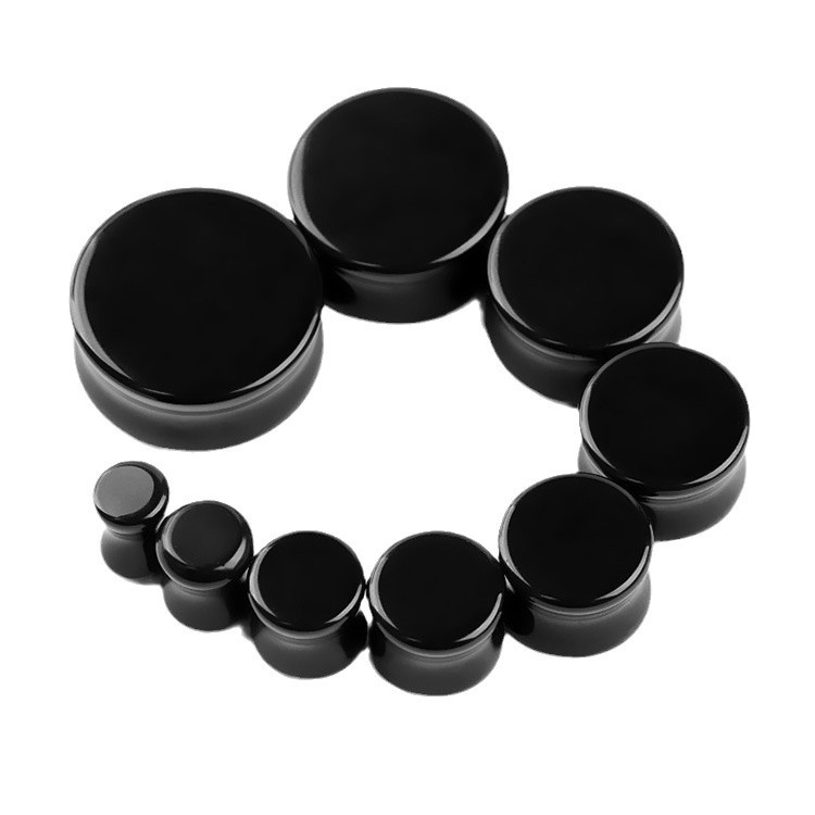 Wish Amazon Obsidian Ear Plugs Ear Cartilage Earrings Piercing Jewelry Wholesale High-End Stylish Light Luxury