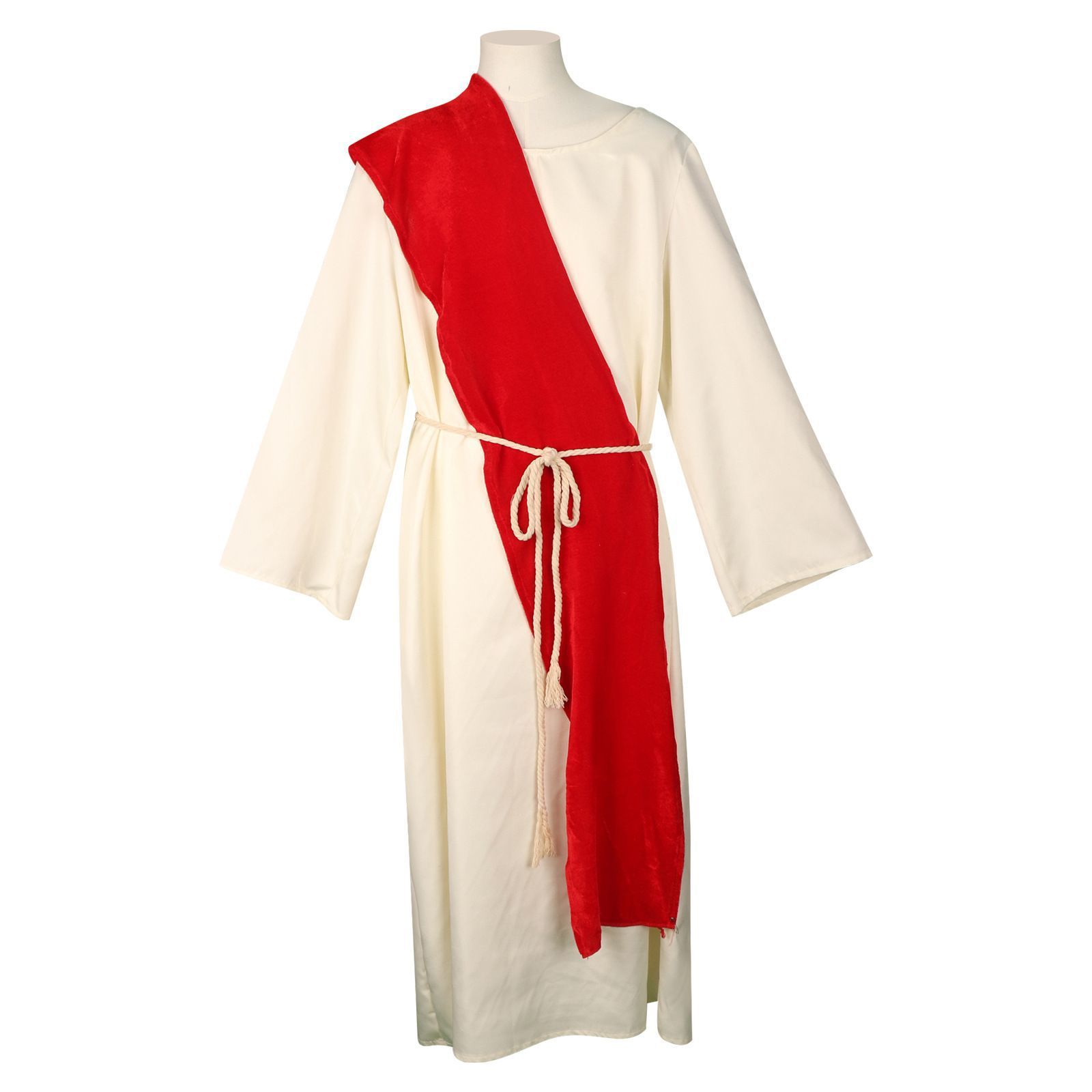 Medieval Monk Clothing Religious Clothing Jesus Cos Clothing Suit Ready-Made Loose Robe Red Shawl