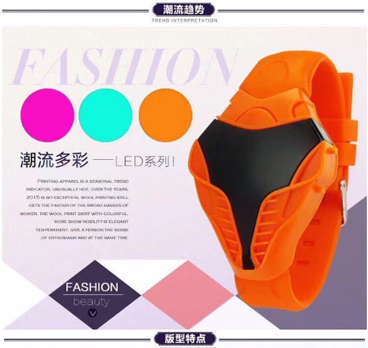 Factory direct snakehead watch fashion trend children student led electronic watch cartoon table gift