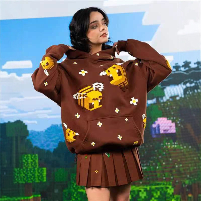 Модные толстовки для пар с принтом и вышивкой из прочного полотенца для мужчин и женщин