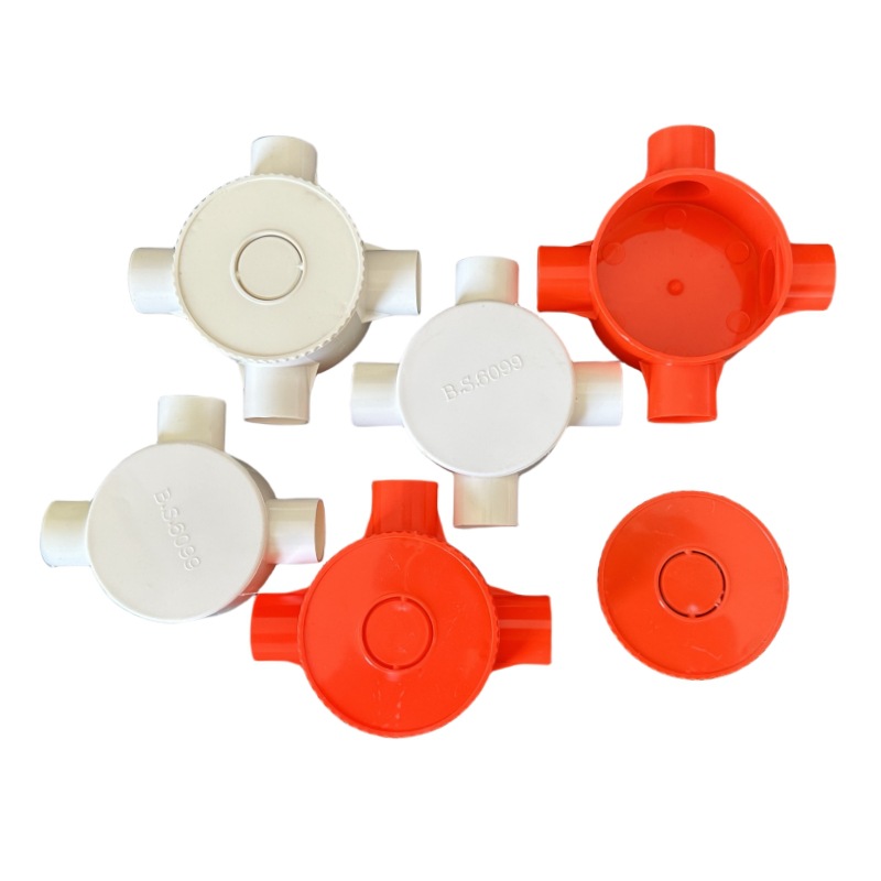 Pvc Command Box Plastic Box with Lid 16/20 Wiring Distribution Box Three-Four-Way Electrical Conduit Accessories Corrosion-Resistant