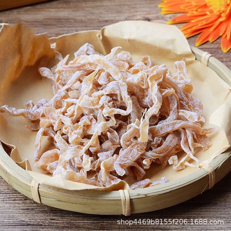 Manufacturer Wholesale White Papaya Shreds, Sweet and Sour Bulk White Fig Shreds, Dried Preserved Fruit Snacks, Dried Papaya Shreds