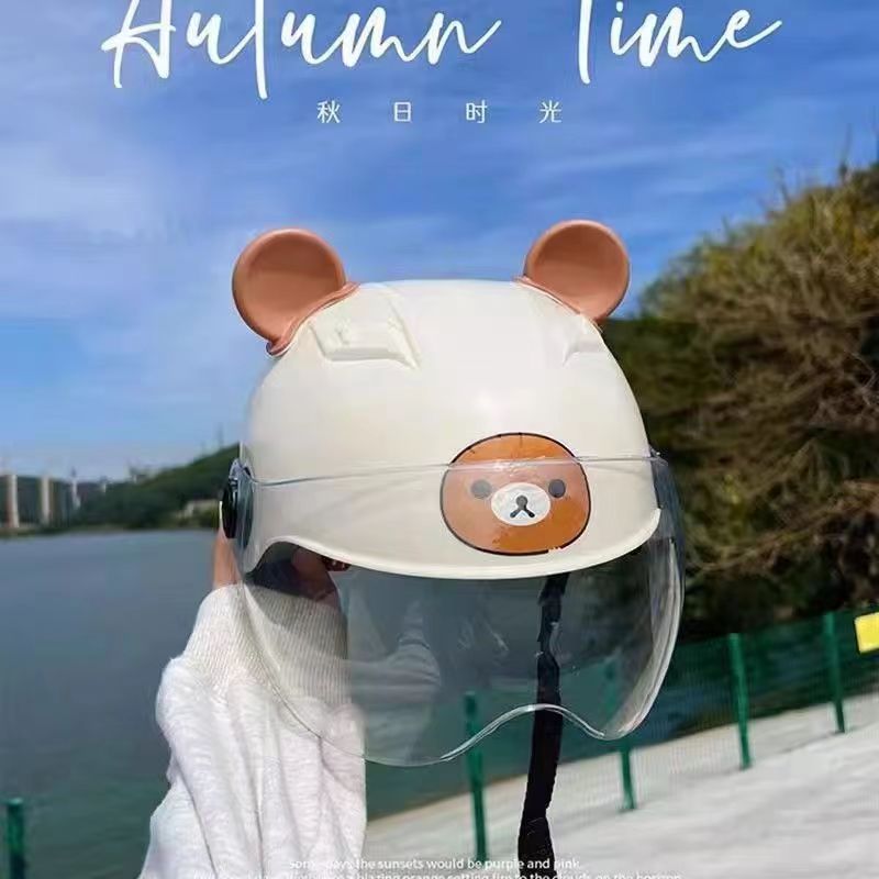 Декорации шлема с ушками медведя, милые наклейки для мотоцикла