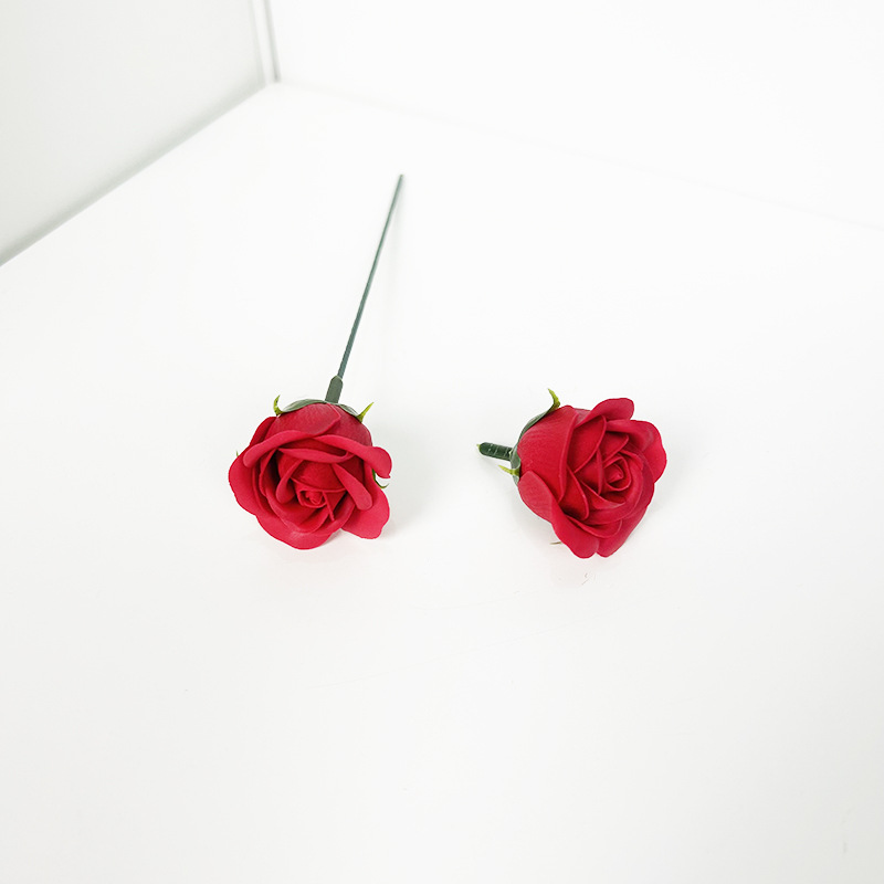 Thumb Flower Rose Soap Flower Head Handmade Floral Material Bouquet Semi-Finished Artificial Rose Soap Flower Wholesale